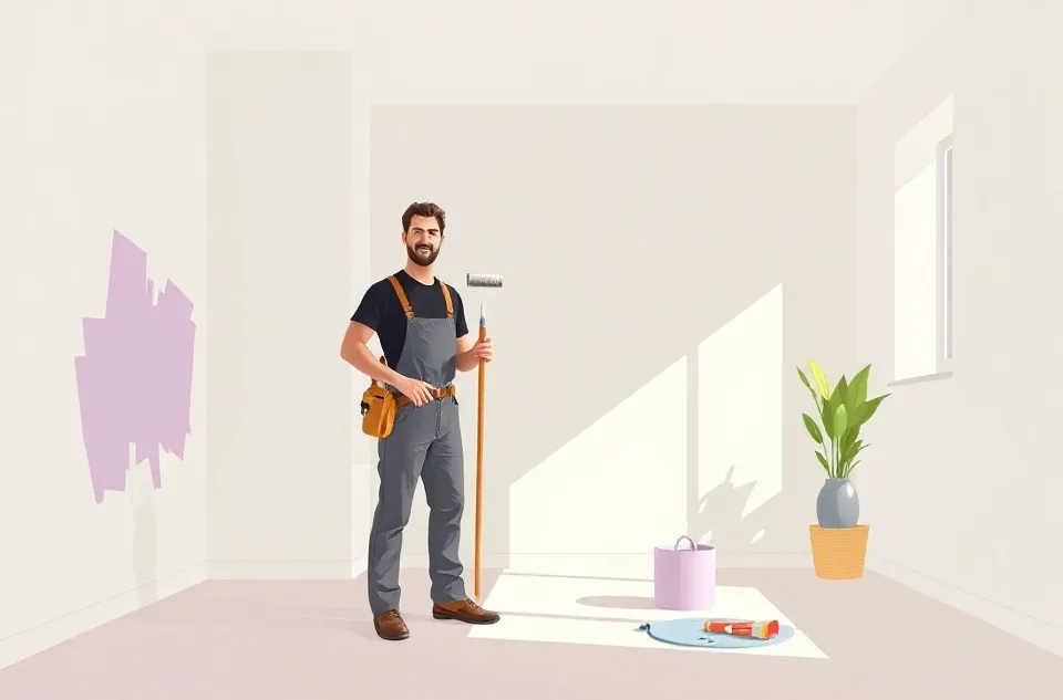 Intérieur rénové après travaux de peinture à Woippy