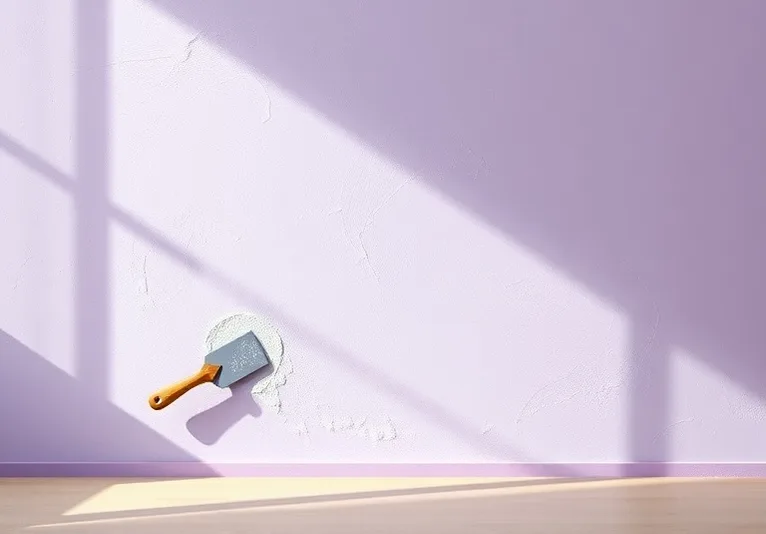 Application d'un enduit décoratif à la lisseuse sur un mur